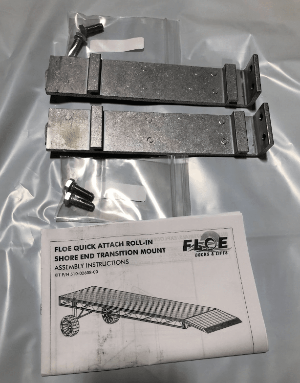 FLOE Shore-End Transition Ramp Attachment Kit – for Roll-In & Sectional Docks QA Roll In
