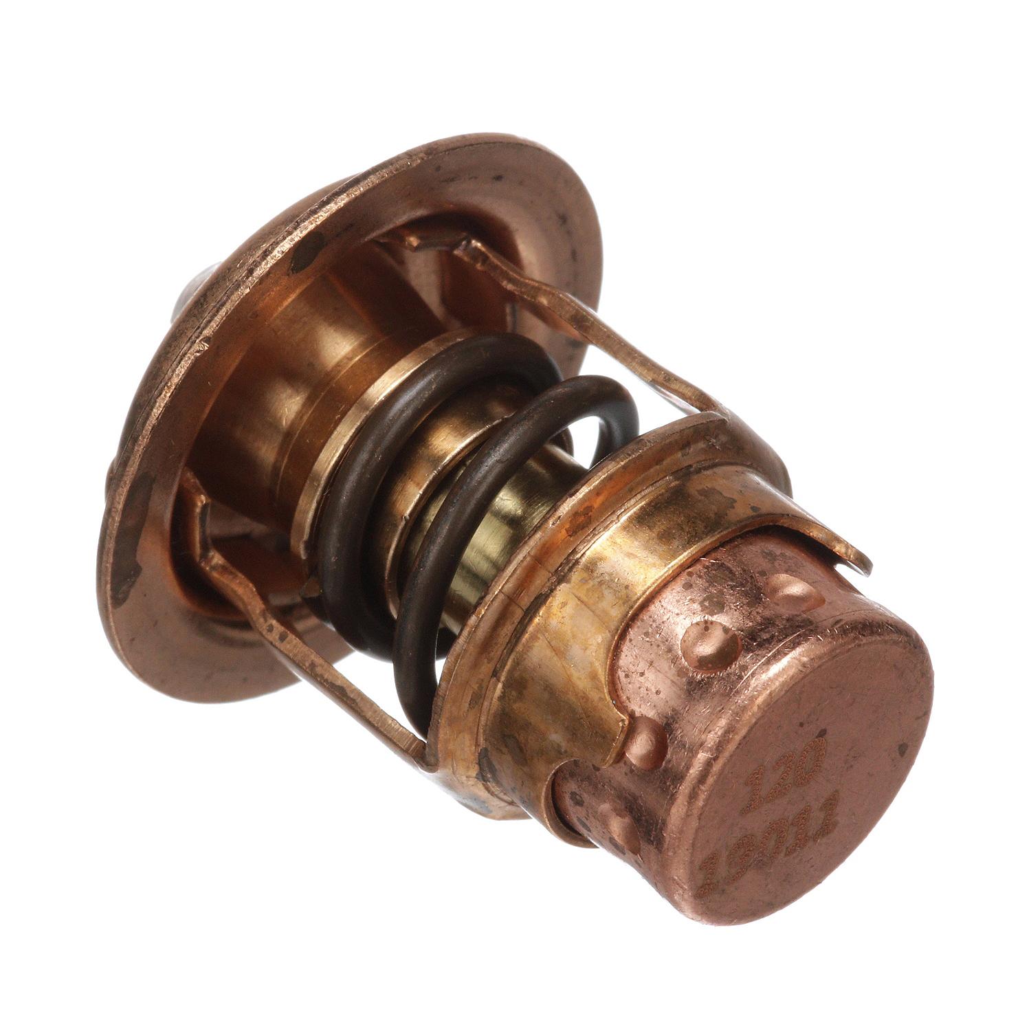 Quicksilver 14586 120 degree thermostat for select Mercury 6HP to 90HP 2-stroke and 4-stroke outboards left angle