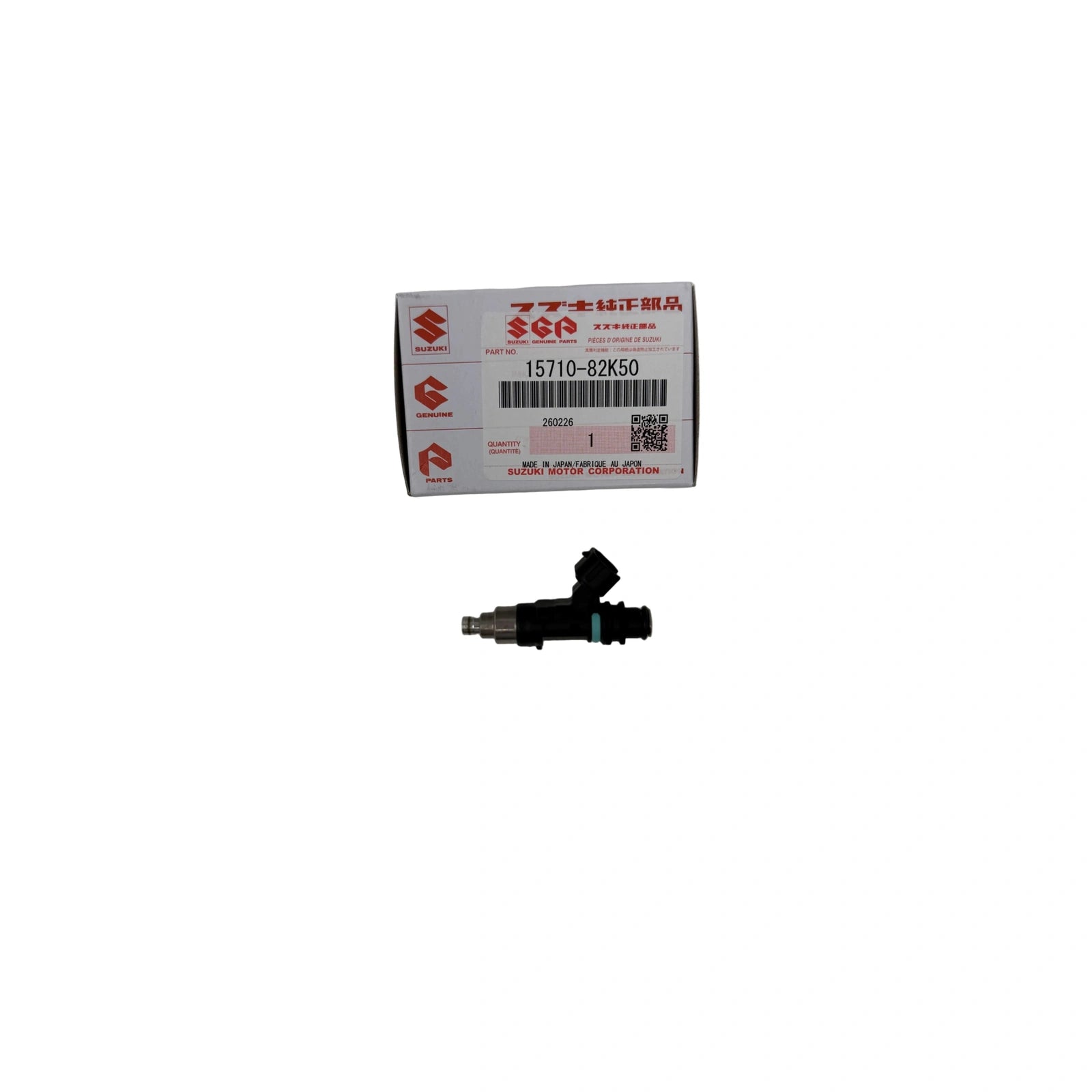 Suzuki 15710-82K50 fuel injector assembly for DF70A DF80A DF90A DF100A DF115A DF140A outboards above