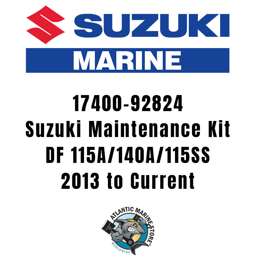 Genuine Suzuki 17400-92824 outboard maintenance kit components