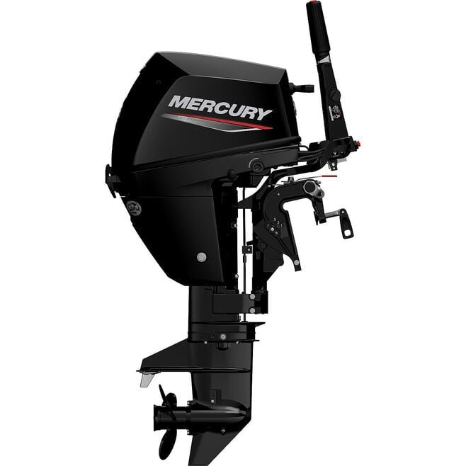 Mercury 1A10301LK 9.9hp Tiller FourStroke Outboard Motor - 15" Shaft, Manual Tilt/Trim, Electric Start