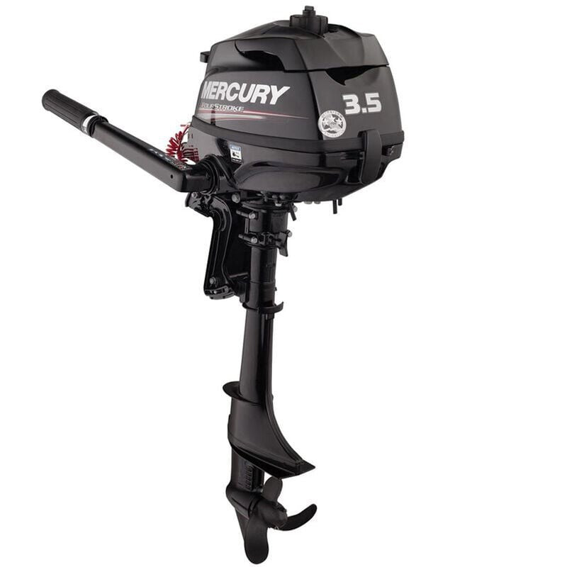 Mercury 1F03201KK 3.5hp Tiller FourStroke Outboard Motor - 15" Shaft, Manual Tilt/Trim, Manual Start