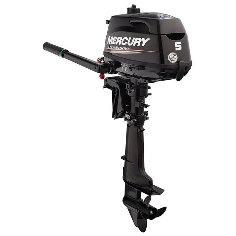 Mercury 1FX5201KK 5hp Tiller FourStroke Outboard Motor - 15" Shaft, Manual Tilt/Trim, Manual Start