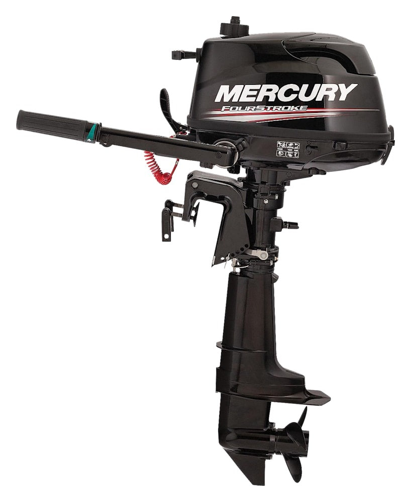 Mercury 1FX6201KK 6hp Tiller FourStroke Outboard Motor - 15" Shaft, Manual Tilt/Trim, Manual Start