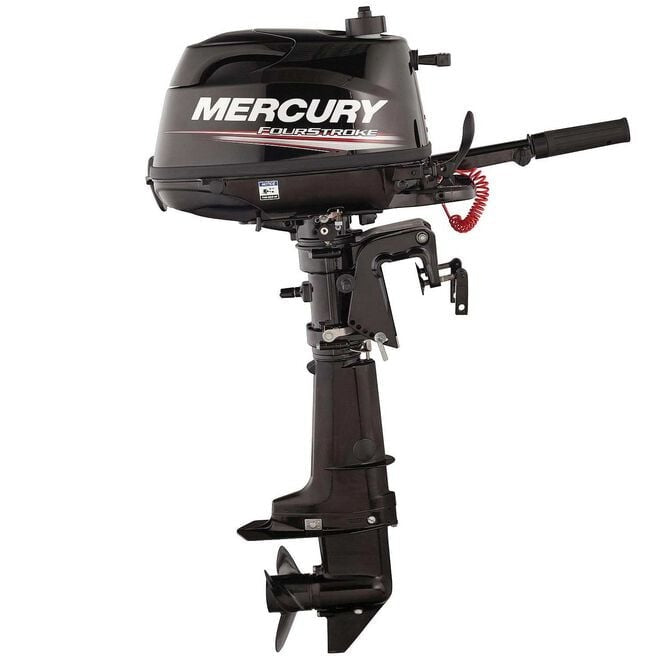 Mercury 1FX6211KK 6hp Tiller FourStroke Outboard Motor - 20" Shaft, Manual Tilt/Trim, Manual Start