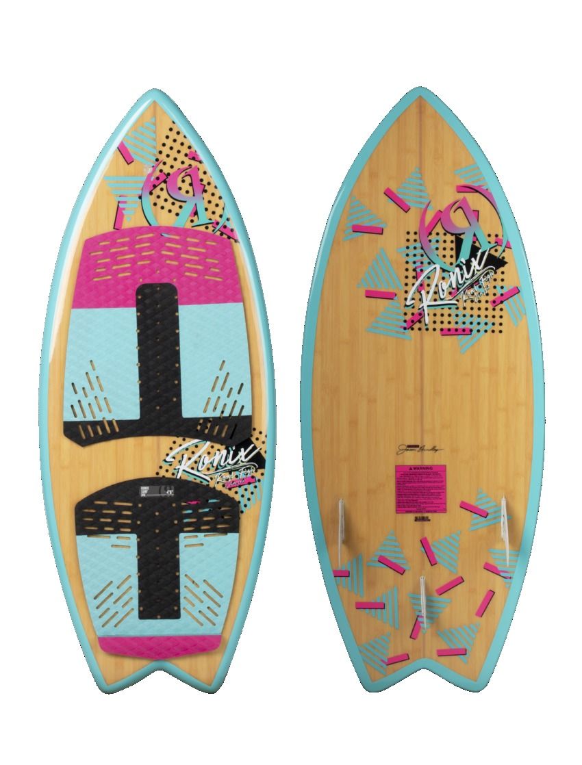 Ronix Women's Koal Classic Fish Wakesurf Board - Pink / Mint / Black