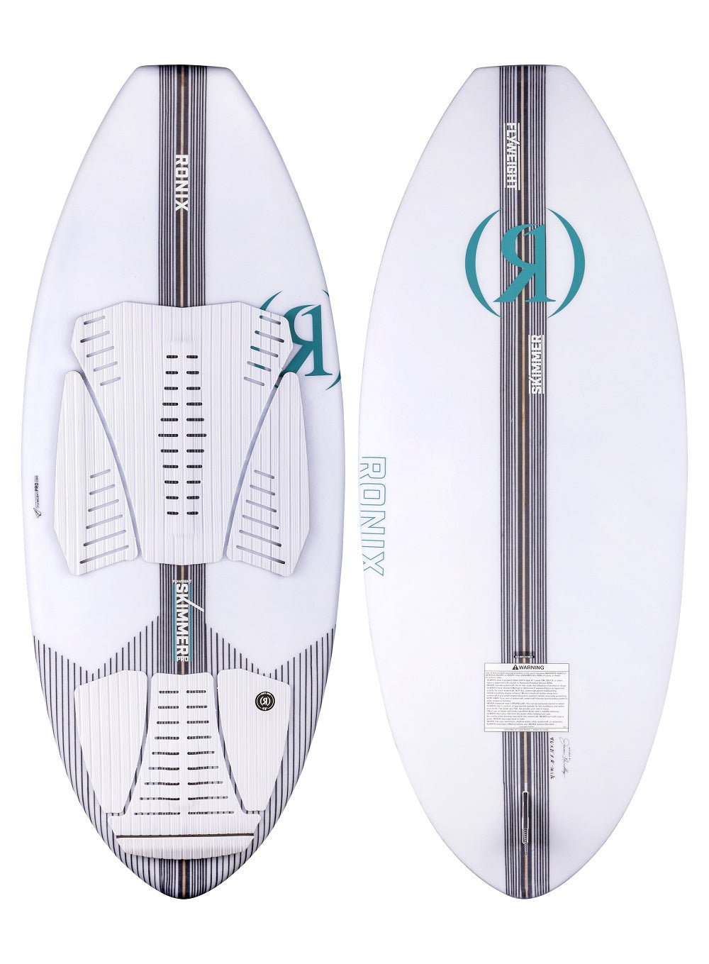 Ronix Flyweight Pro - WakeSurf Skimmer - Glacier White / Carbon / Aqua.