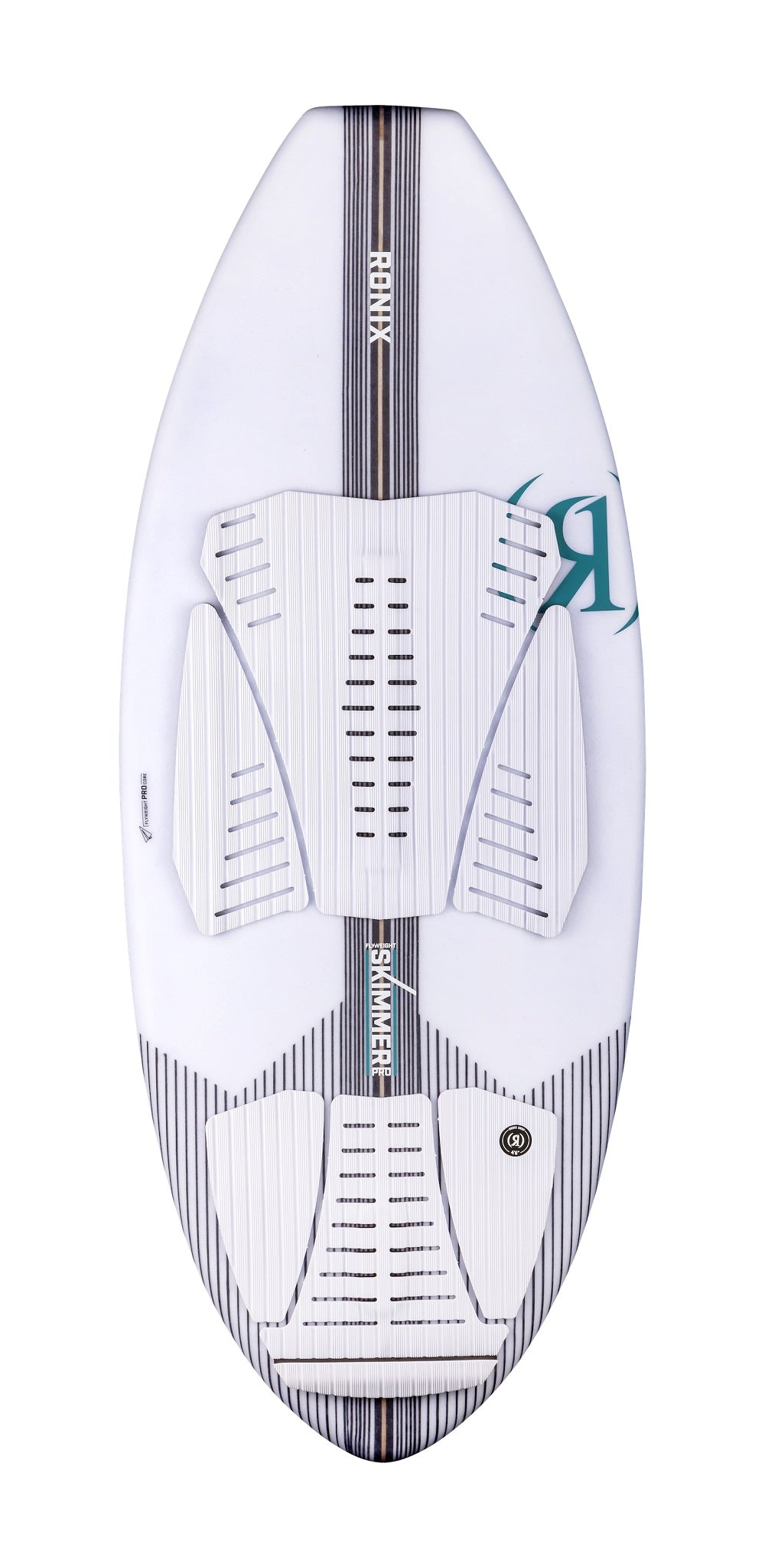 Ronix Flyweight Pro - WakeSurf Skimmer - Glacier White / Carbon / Aqua.