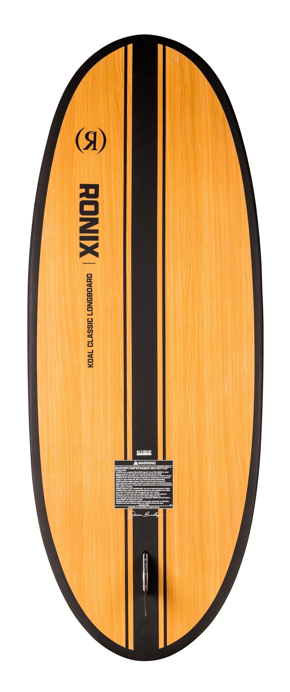 Ronix Koal Classic - WakeSurf Longboard - Matte Black / Redwood