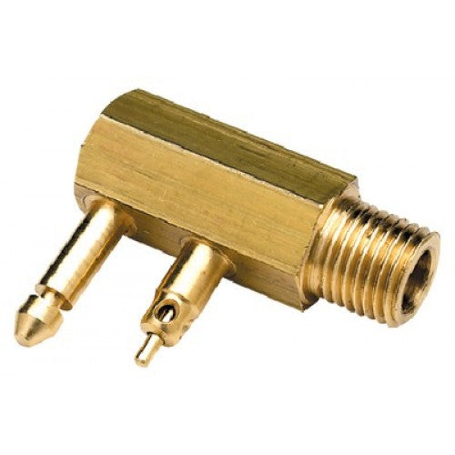 Seachoice 20511 OMC Johnson Evinrude male brass tank fuel connector with 1/4 inch NPT thread