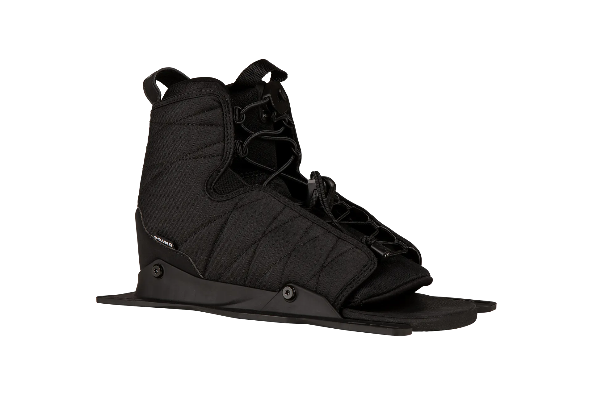 Radar Prime Jet Black Rear Feather Frame Waterski Boot Angle