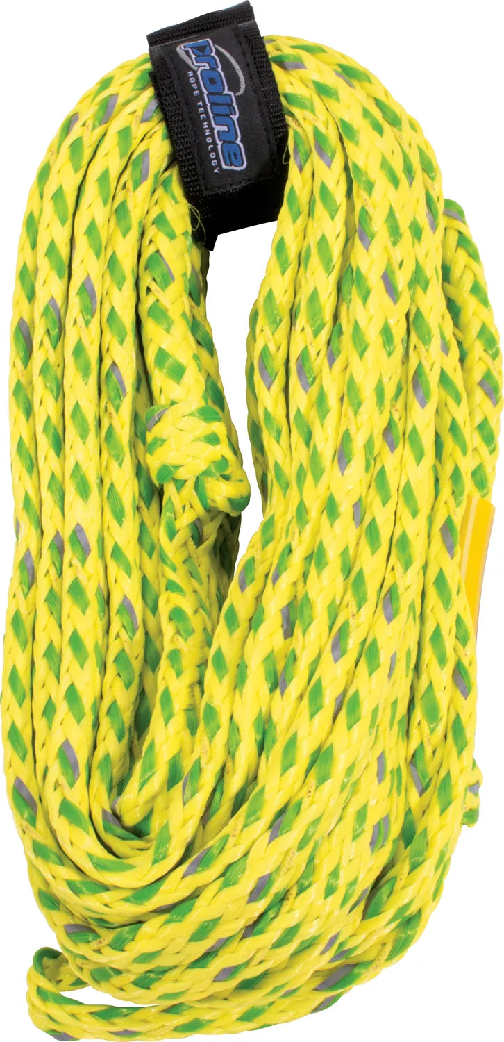 HO Sports 4-Person Safety Tube Rope – 60' Green/Yellow (5/8" Poly-E)