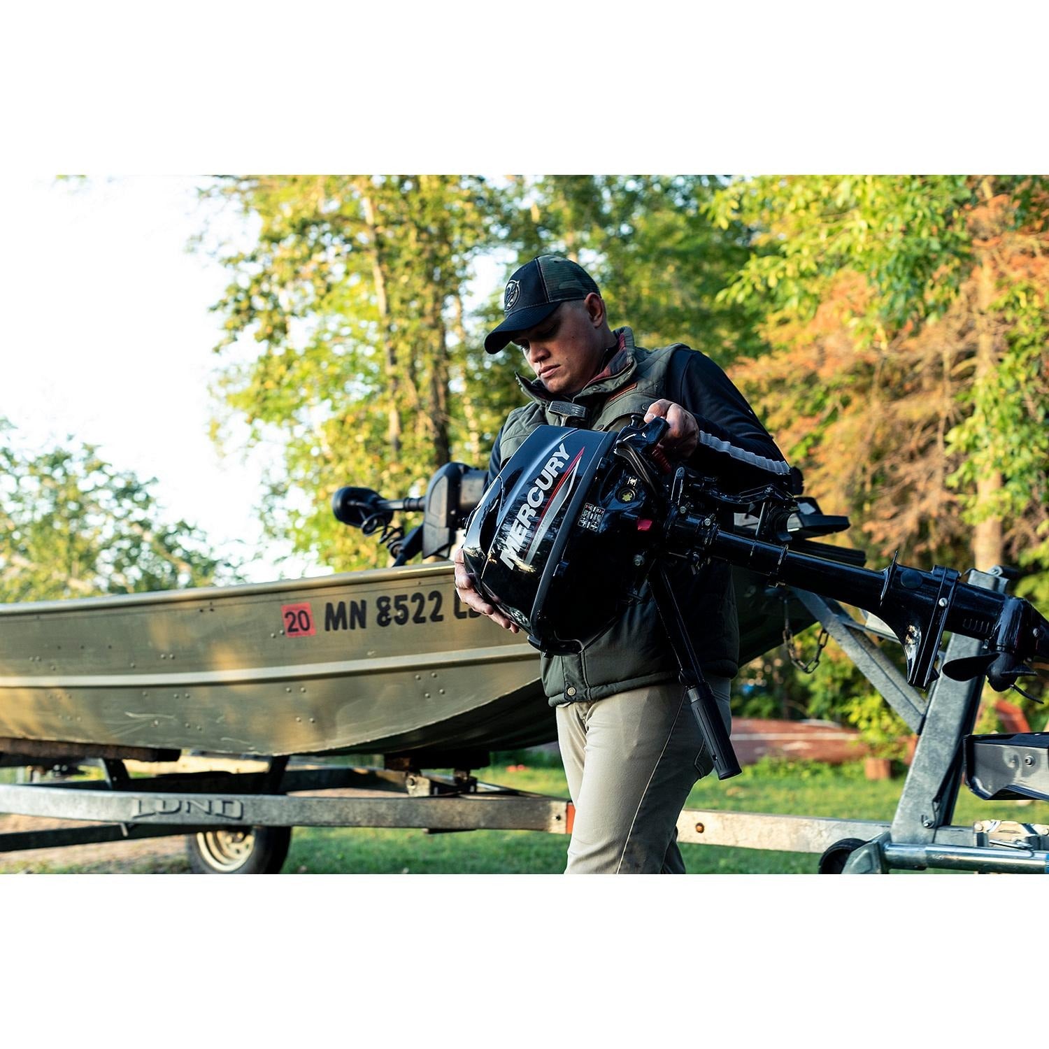 Mercury 1F03201KK 3.5hp Tiller FourStroke Outboard Motor - 15" Shaft, Manual Tilt/Trim, Manual Start