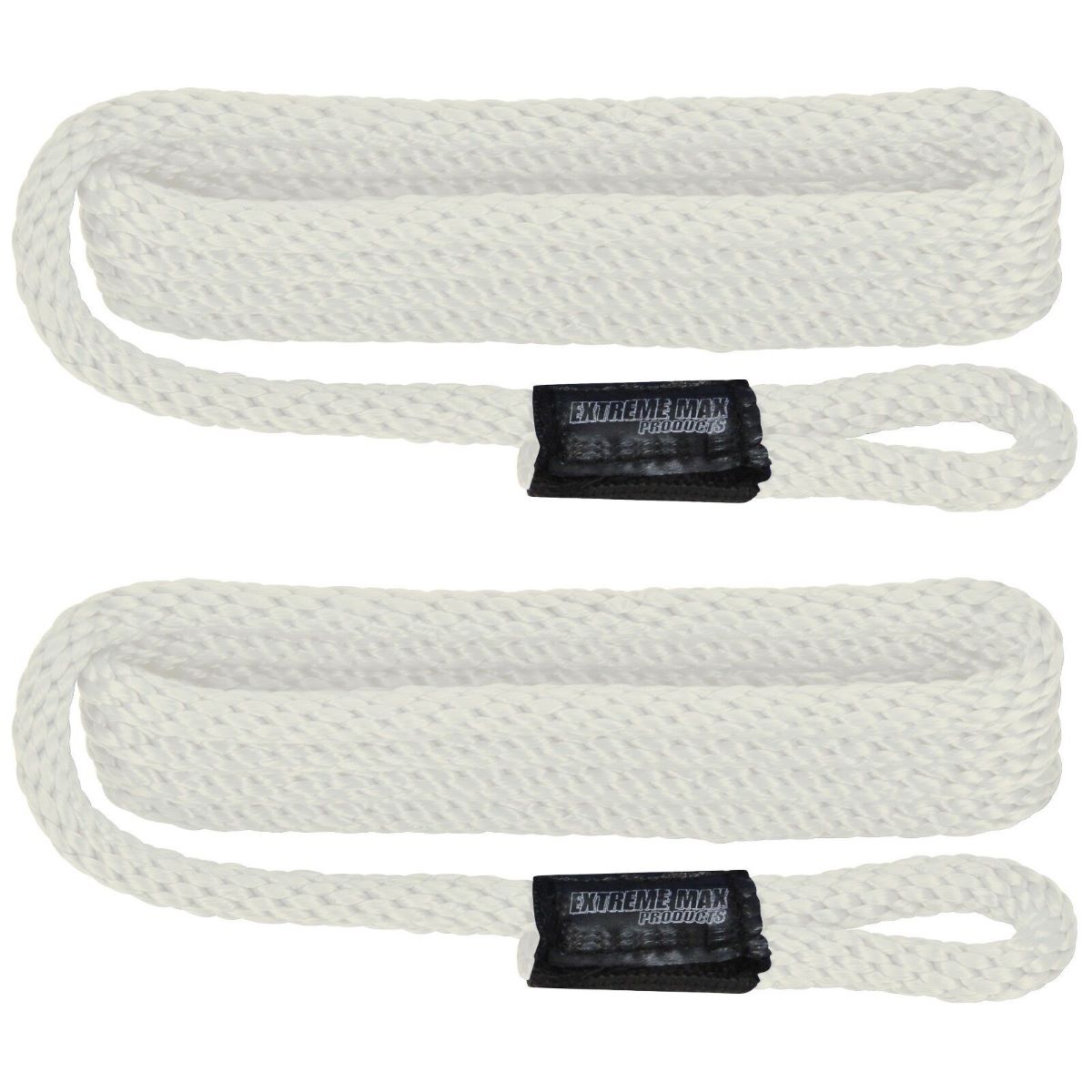 Extreme Max Solid Braid 3/8" x 5' Fender Line 2pk - White