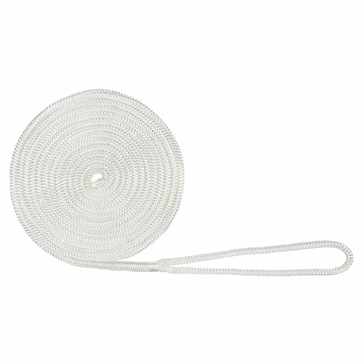 Extreme Max Dbl Braid Nylon Dock Line 1/2" X 20' White