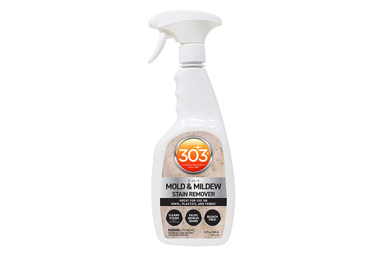 303 Products 30574 mold and mildew cleaner plus blocker for marine vinyl fabric and interior surfaces