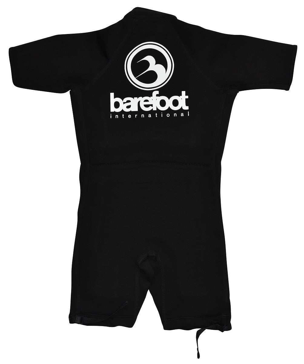 Barefoot Intl Short Sleeve Wetsuit Black W/ White Logo