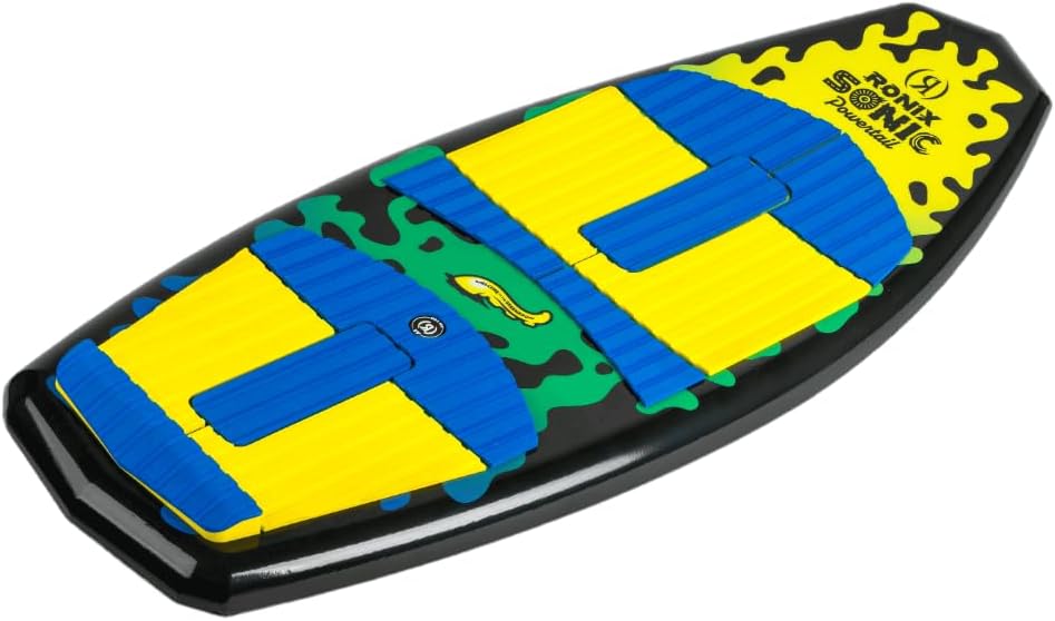 Ronix Wake Surf - Kids Sonic - Powertail - Yellow / Green Squidhawk - 3'9