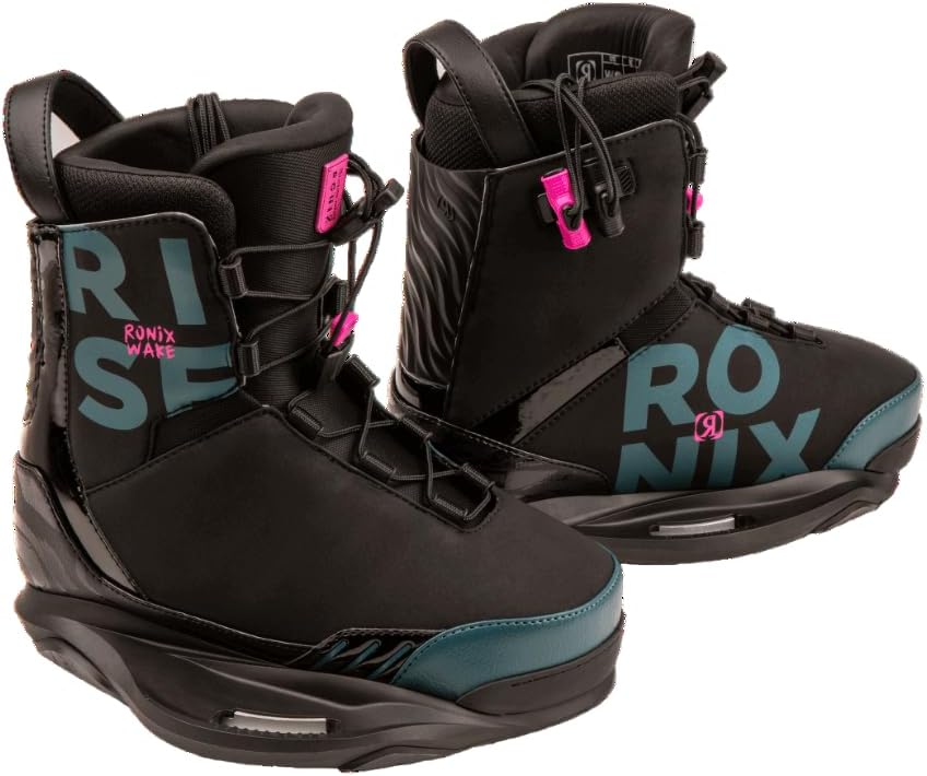 Ronix Womens Wakeboard Boot - Rise - Intuition - Black / Teal / Pink