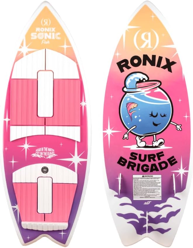 Ronix Wake Surf - Girl's Sonic - Fish - Pink Splash - 3'9