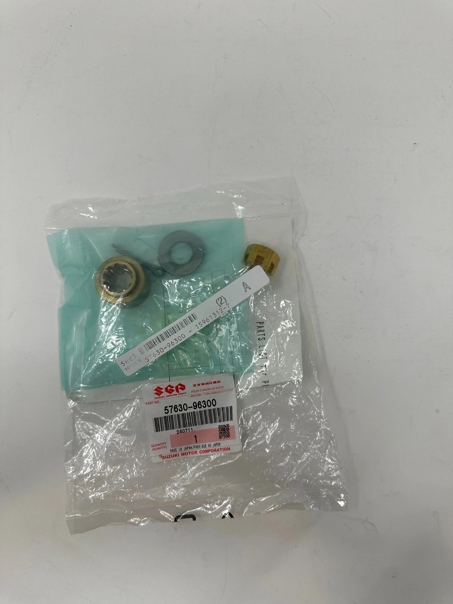 Suzuki 57630-96300 Propeller Hardware Kit DF25A DF30A Bag Front