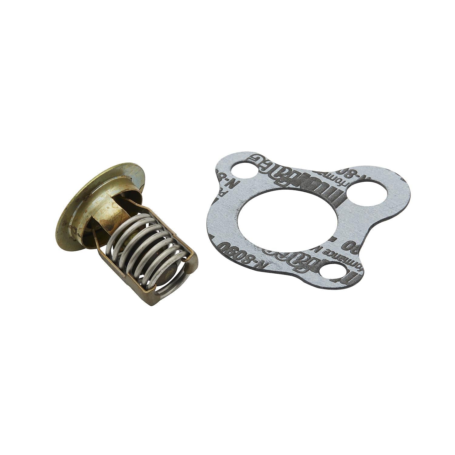 Mercury 59078T3 thermostat kit for older MerCruiser GM inline 4 and 6-cylinder engines with cork gasket