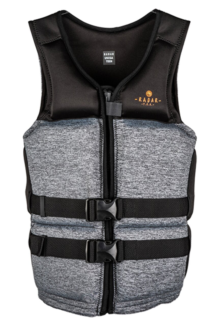 Radar TRA Boy's CGA Life Vest - Heather Grey/Orange/Blk - Teen (75-125lbs)