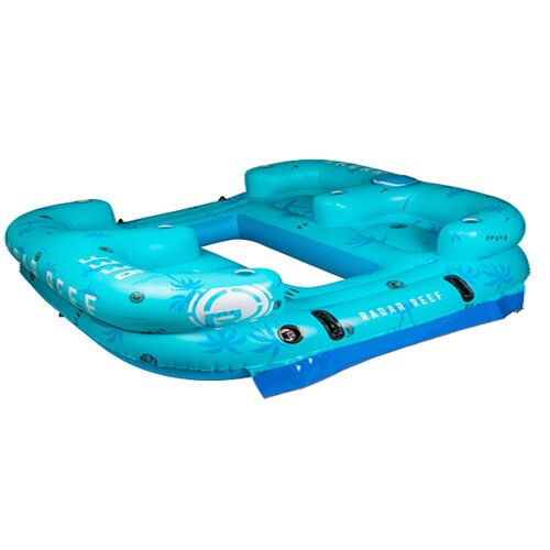 Radar Reef Inflatable Floating 4-Person Lounge - Blue Palms