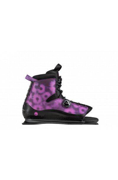 Radar Lyric Boa Boot - Black / Lilac - Front Feather Frame