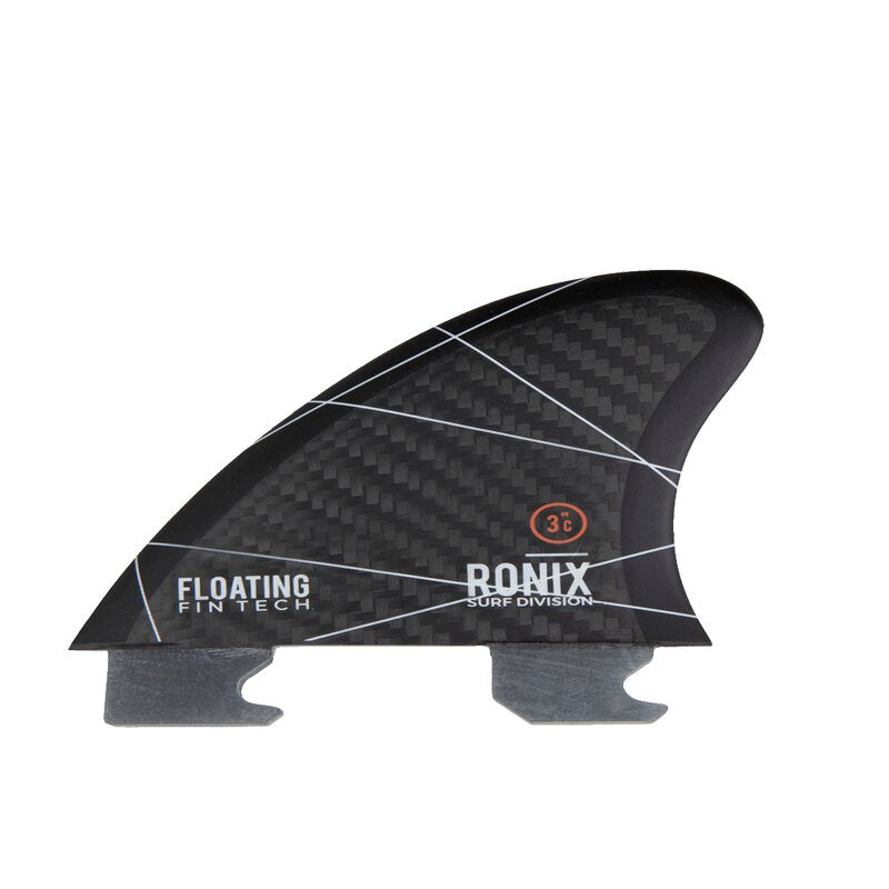 Ronix Floating Fin-S 2.0 Tool-Less Fiberglass - Center Surf Fin - Charcoal