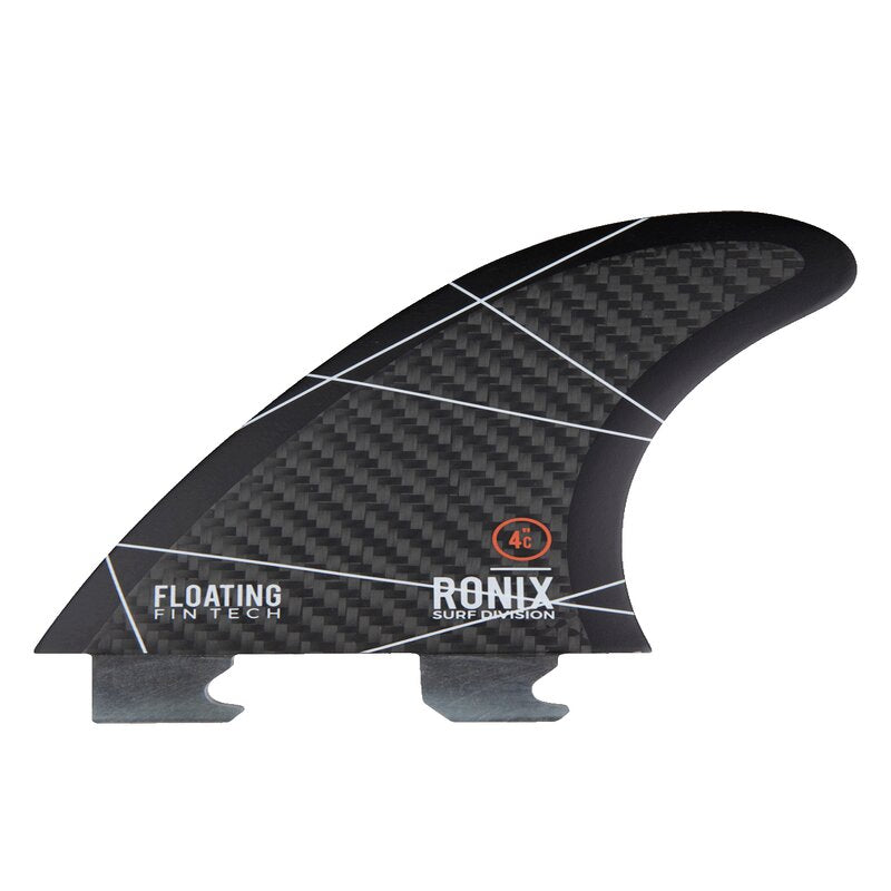 Ronix Floating Fin-S 2.0 Tool-Less Fiberglass - Center Surf Fin - Charcoal