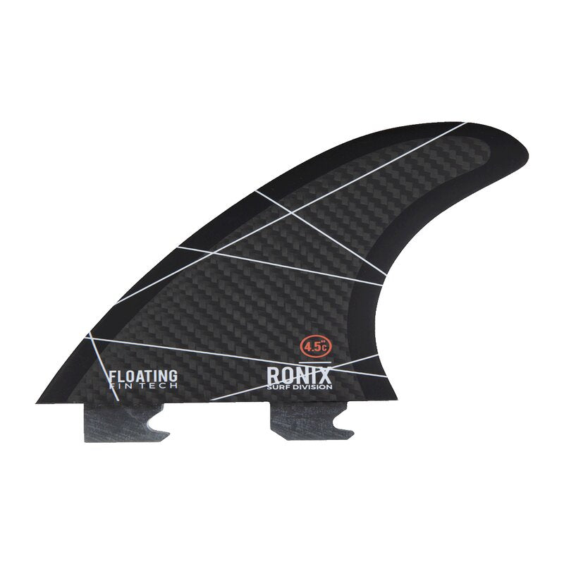 Ronix Floating Fin-S 2.0 Tool-Less Fiberglass - Center Surf Fin - Charcoal