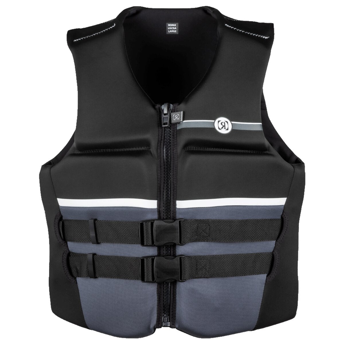 Ronix Covert - CGA Mens Life Vest - Black / Charcoal / White