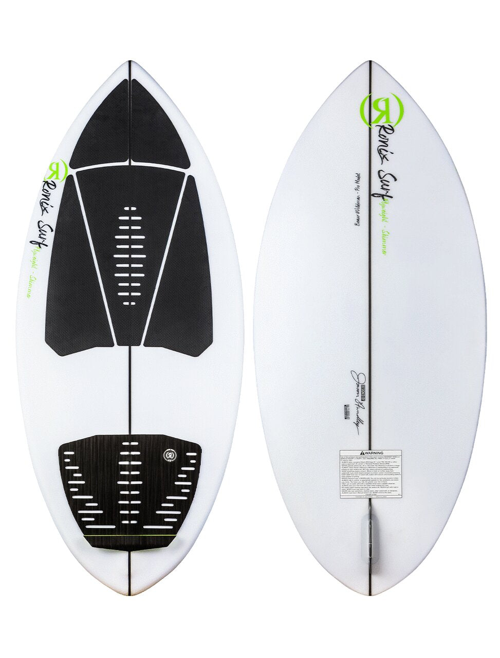 Ronix Flyweight - Skimmer Wakesurf Board - Glacier White / Green