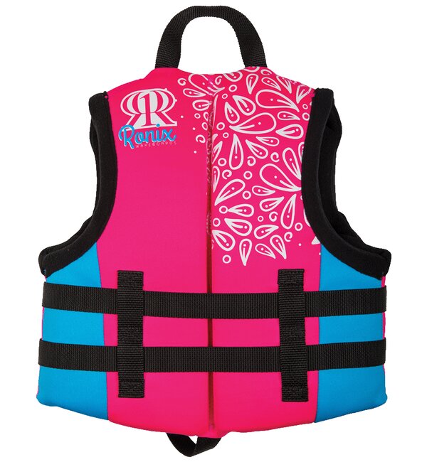 Ronix August Girl's CGA Life Vest - Sky Blue / Pink / White - Child (30-50lbs)