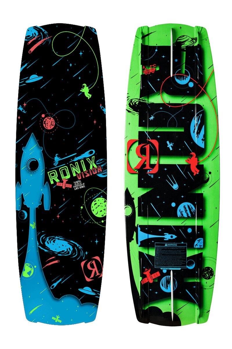 Ronix Vision Boys Wakeboard - Galactic Black / Glow 'N Dark - 120