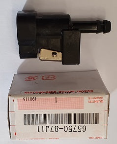 Suzuki 65750‑87J11 fuel line socket OEM quick‑connect marine fitting with box