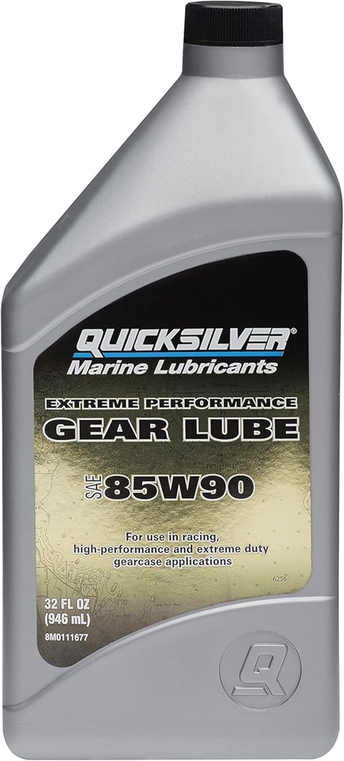 Quicksilver 8M0111677 85W-90 Extreme Performance Gear Lube for Outboards and Sterndrives, 1 Quart