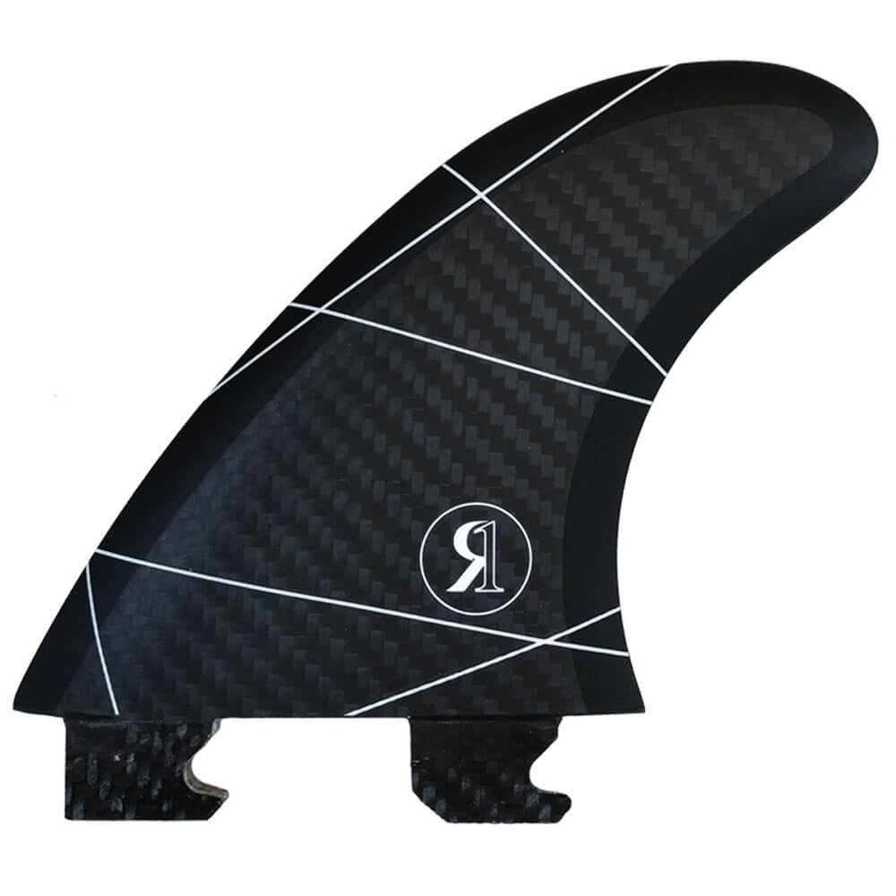 Ronix Floating Fin-S 2.0 Tool-Less Fiberglass - Center Surf Fin - Charcoal