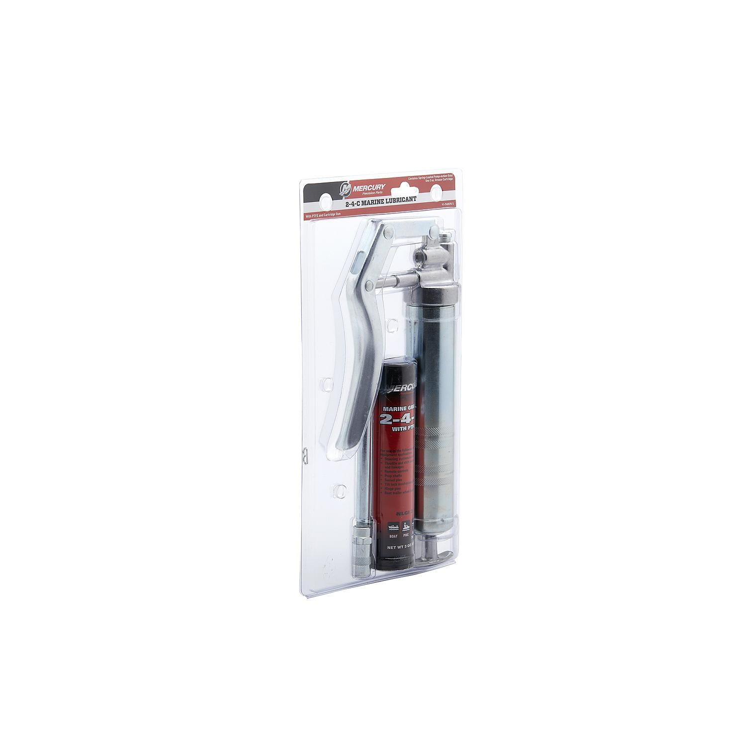 Mercury 74057K5 2-4-C marine grease gun kit upright package view