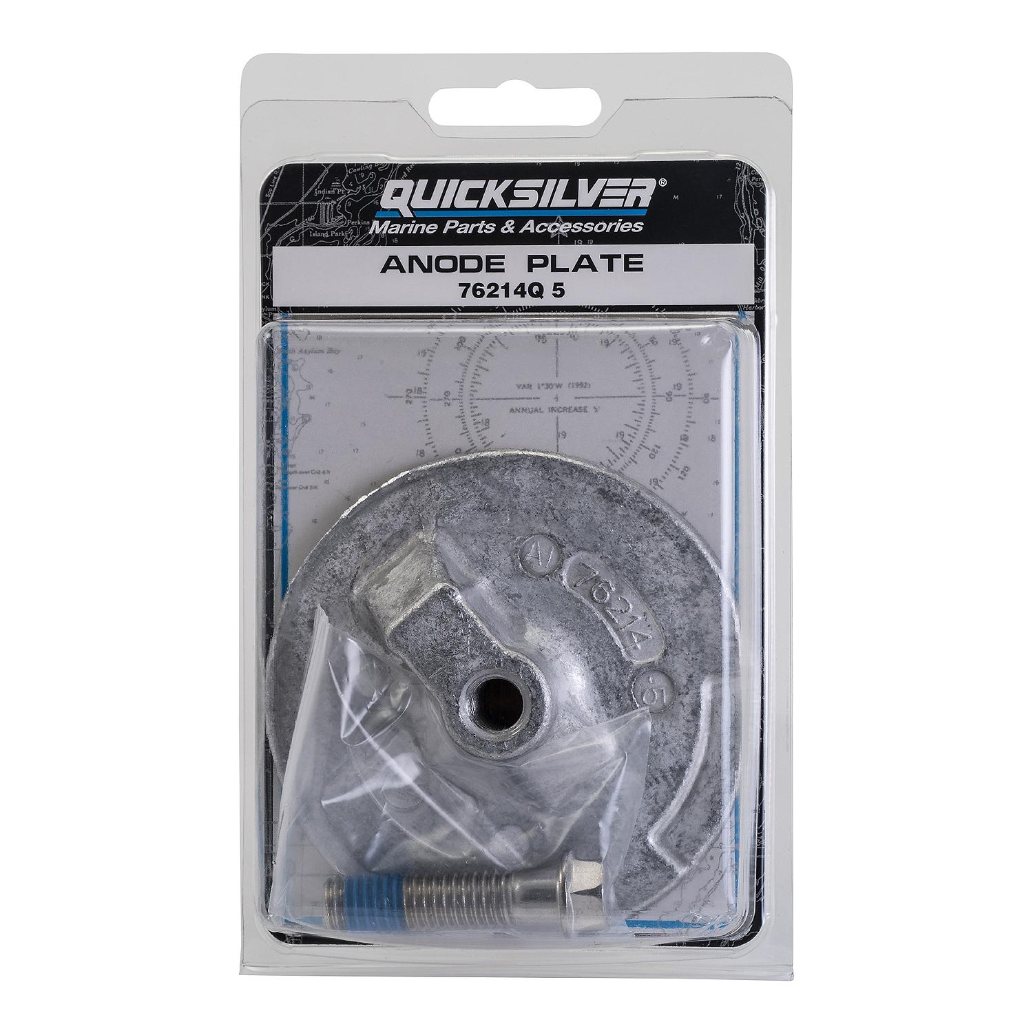Quicksilver 76214Q5 aluminum anode plate for Mercury Mariner Force MerCruiser anti-ventilation plate box