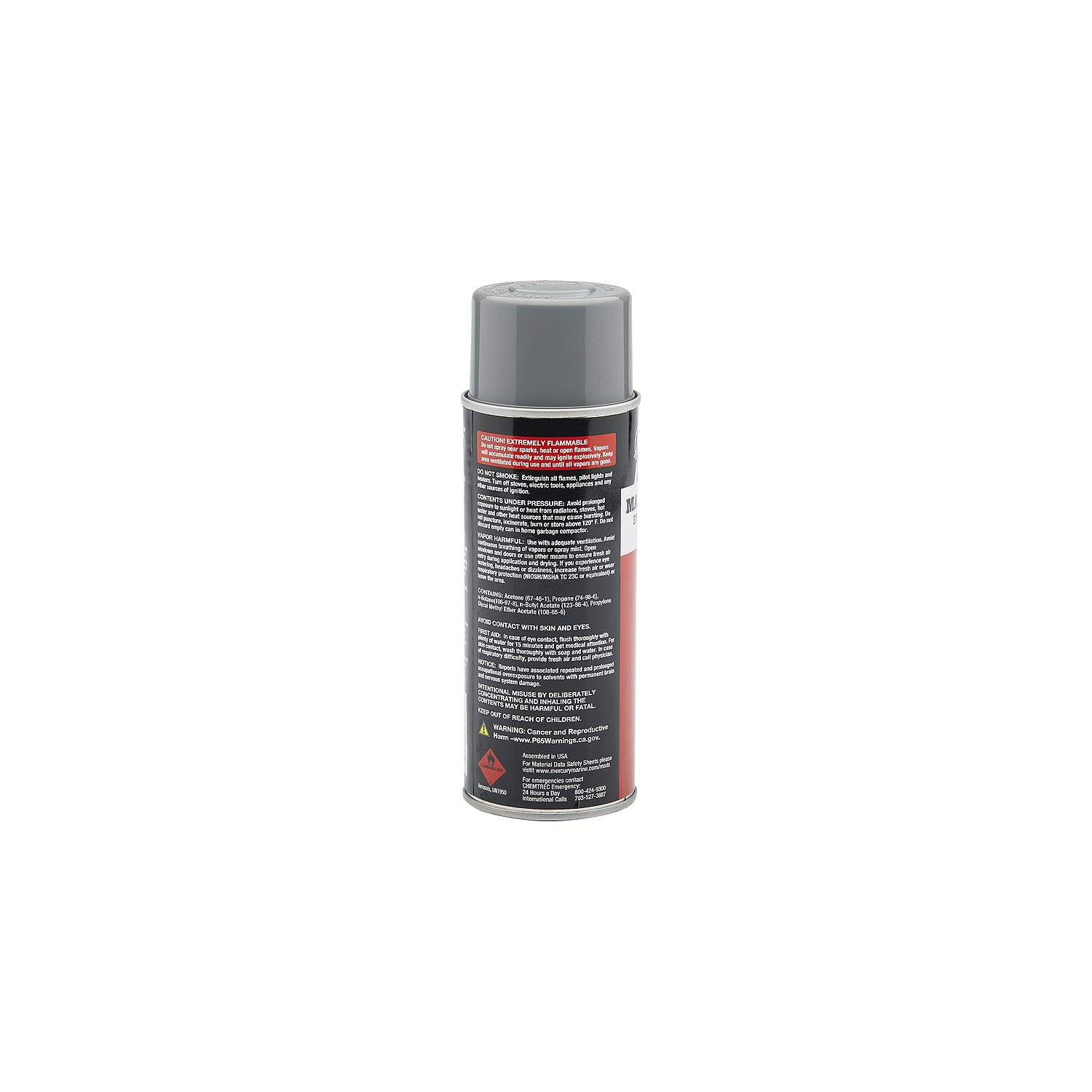 Mercury Precision 80287812 Mariner Silver enamel spray paint 12 oz for 1994-up Mariner top cowls and Tracker silver cowls Back