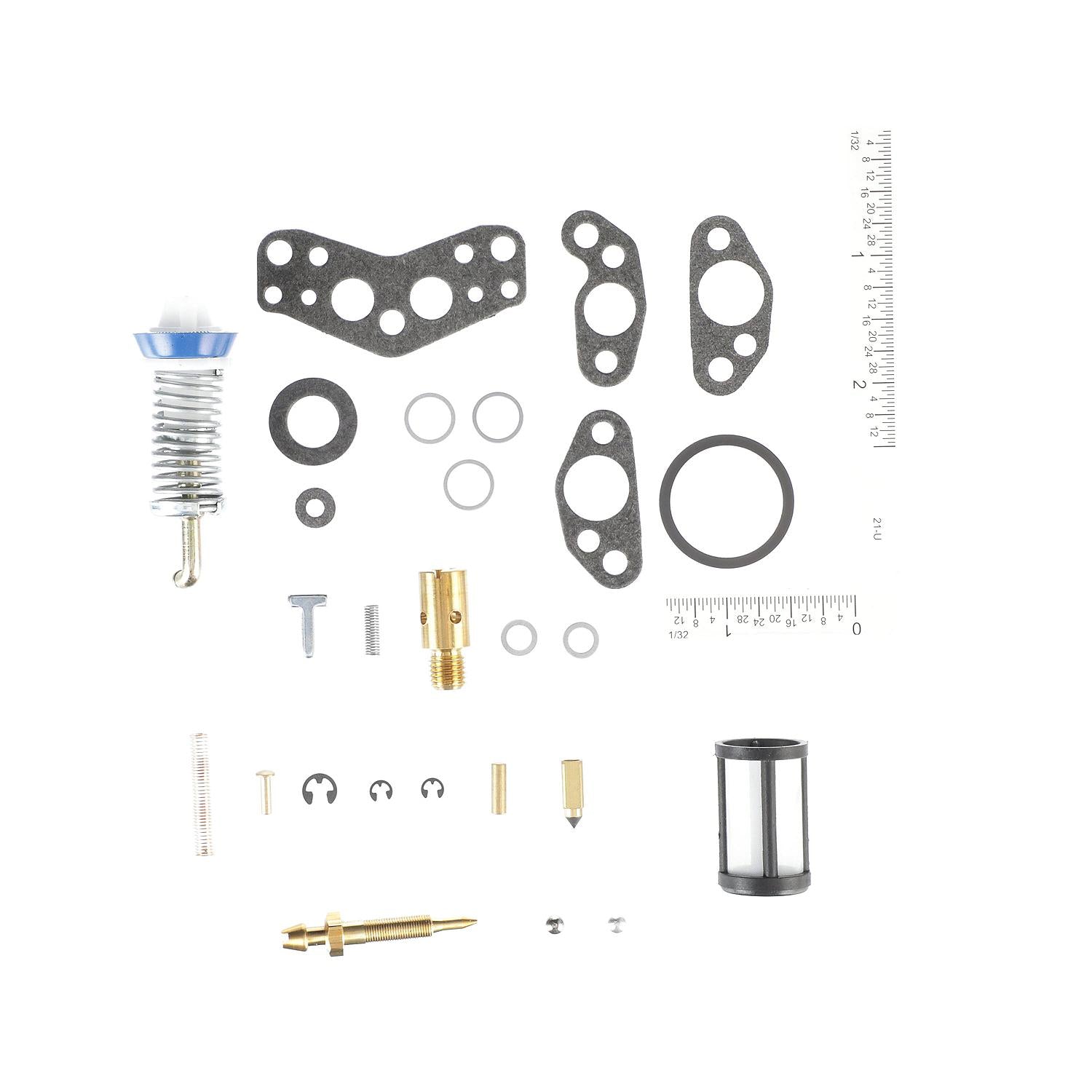 Quicksilver 804844002 carburetor repair kit for 1986 to 2016 MerCruiser 4 cylinder V6 and V8 engines with newer MerCarb 2 barrel carburetors Complete