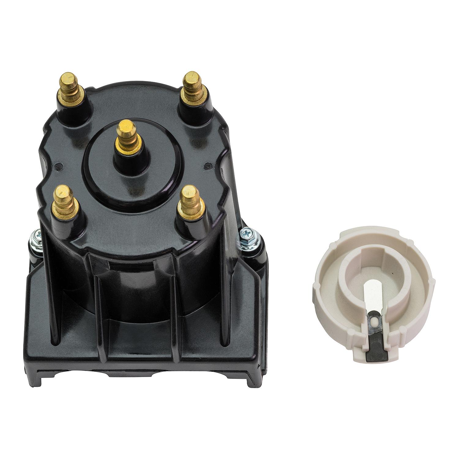 Quicksilver 811635Q2 distributor cap and rotor kit for GM 4-cylinder MerCruiser engines with Delco EST ignition Front
