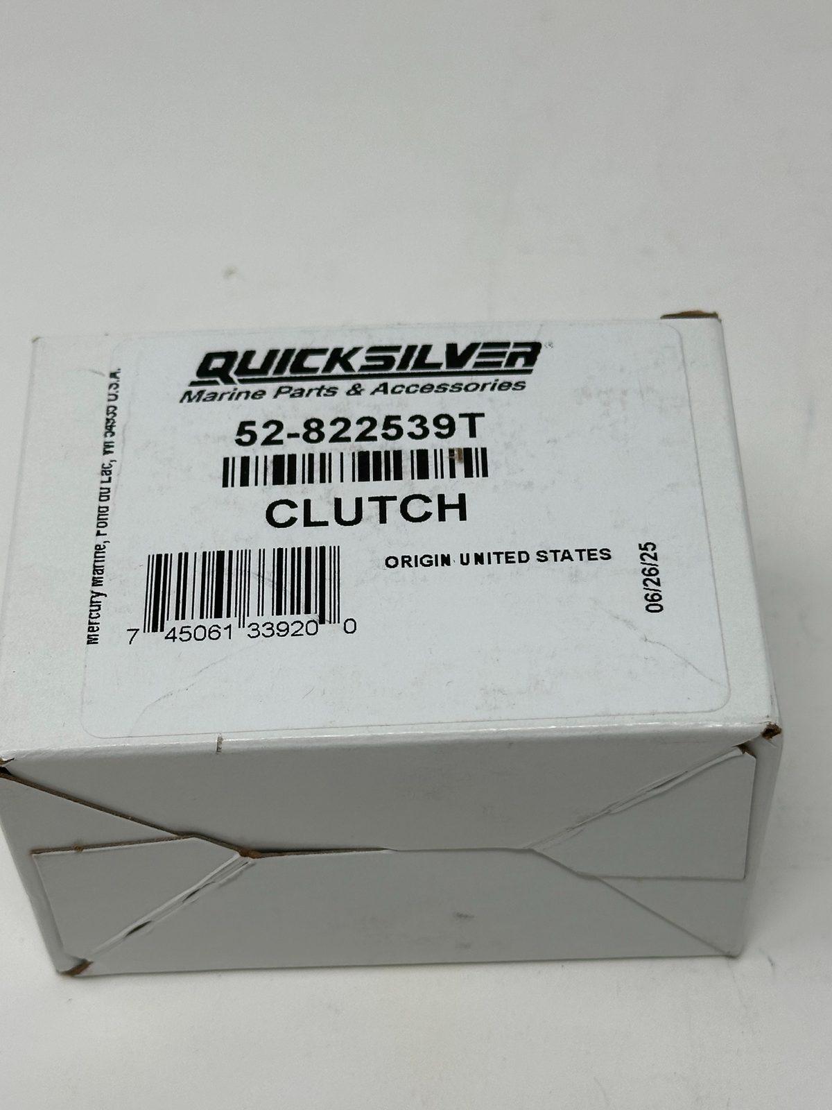 Mercury 822539T propshaft clutch for gearcase service Box