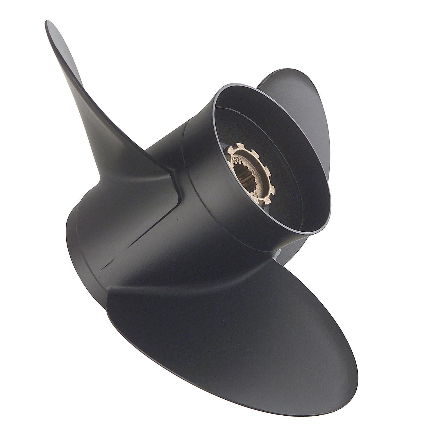 Mercury 828150A12 Black Max Propeller — 9.75×6.5 RH Aluminum 3-Blade