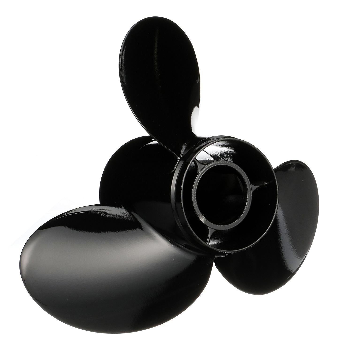 Mercury 832830A45 Black Max Propeller — 14.5×19 RH Aluminum 3-Blade Angle Front