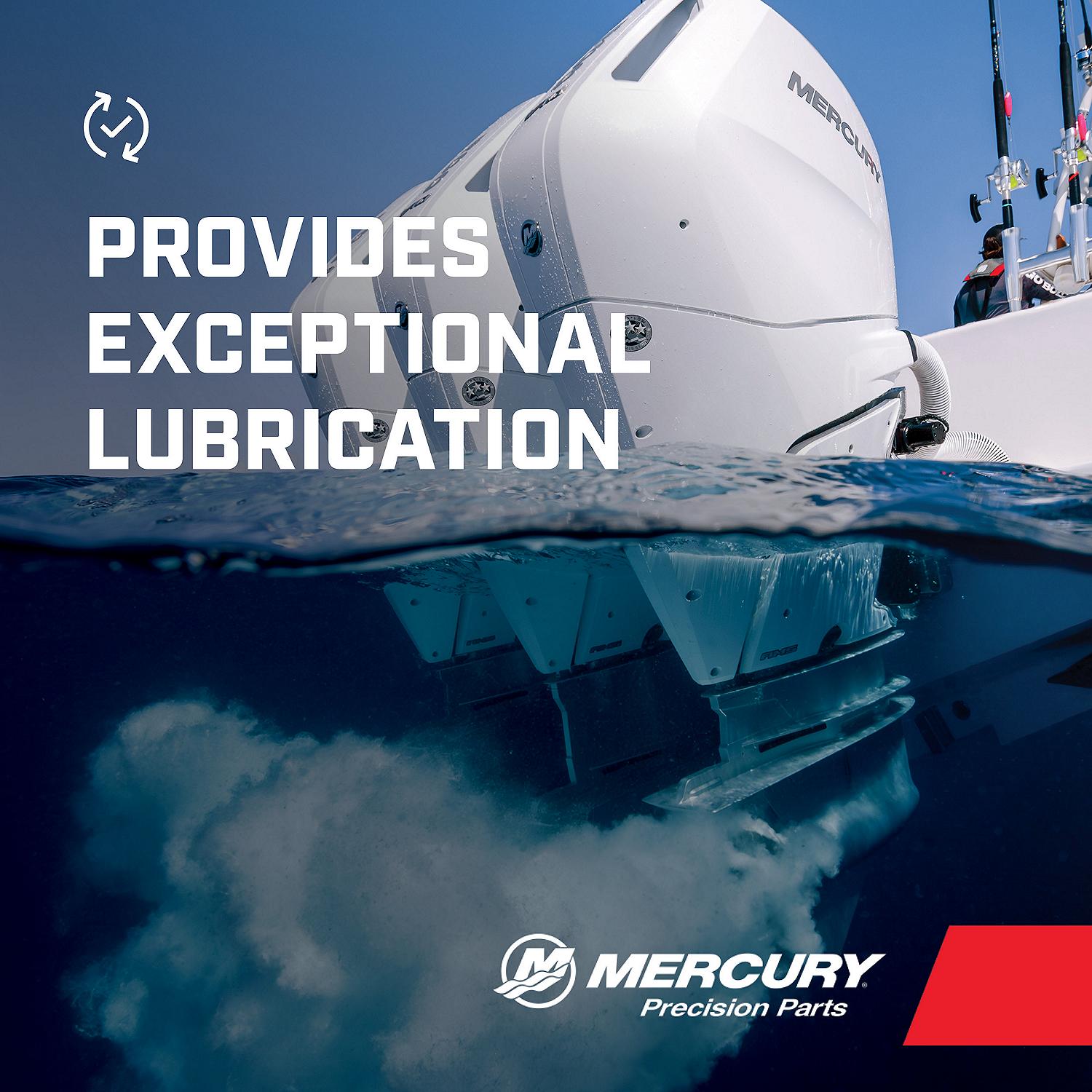 Mercury Premium Plus TC-W3 2-stroke synthetic blend marine engine oil 1 gallon 858027K01 Exceptional Lubrication