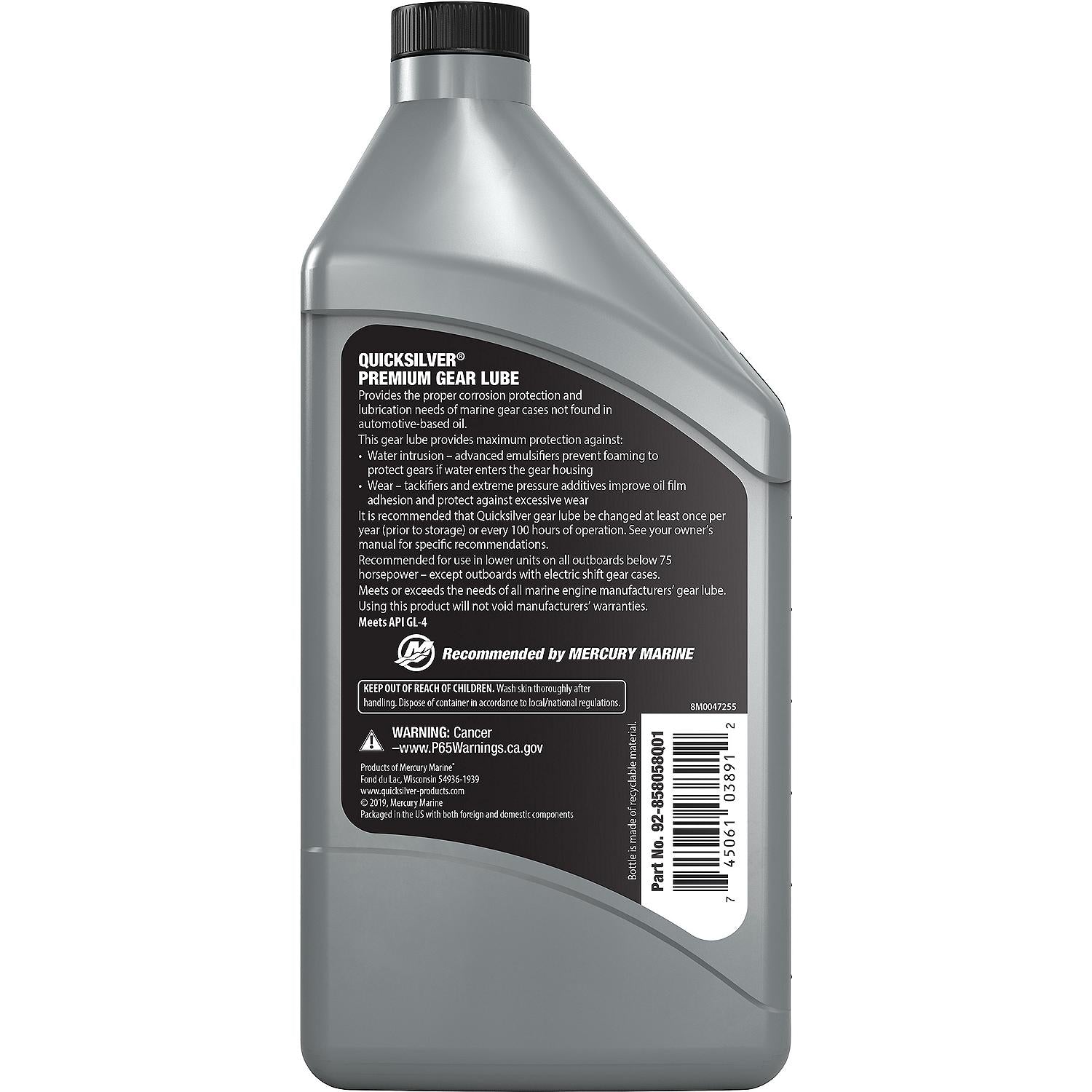 quicksilver gear lube