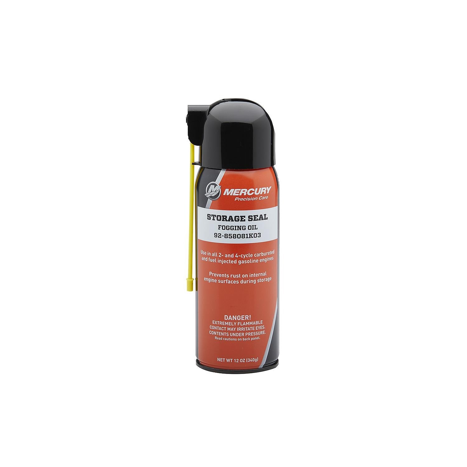 Mercury 858081K03 Fog Oil 12 oz spray can for engine storage and corrosion protection